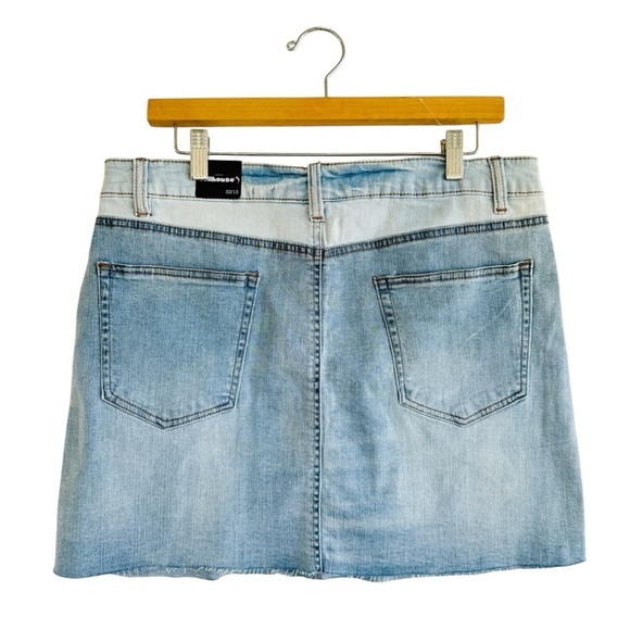Dollhouse Womens Denim Mini Skirt Blue Size Juniors 15 Casual Summer Vacation - Picture 2 of 8